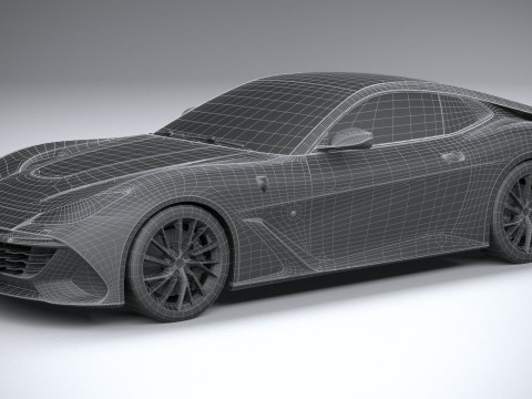 Ferrari BR20 2021 LowPoly Modello 3D