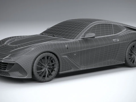 Ferrari BR20 2021 LowPoly 3D Model