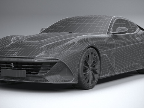 Ferrari BR20 2021 LowPoly Modello 3D