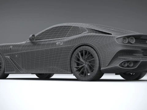 Ferrari BR20 2021 LowPoly 3D Model