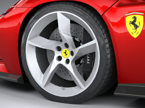 Ferrari Daytona SP3 2022 LowPoly 3D 模型
