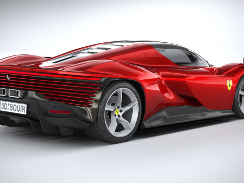 Ferrari Daytona SP3 2022 LowPoly 3D 模型
