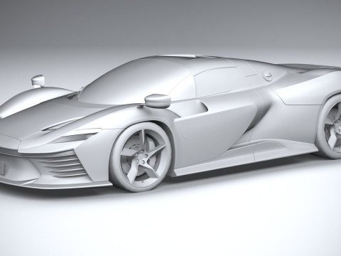 Ferrari Daytona SP3 2022 LowPoly 3D 模型
