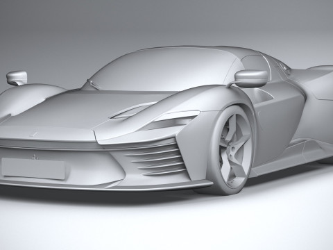 Ferrari Daytona SP3 2022 LowPoly 3D 模型