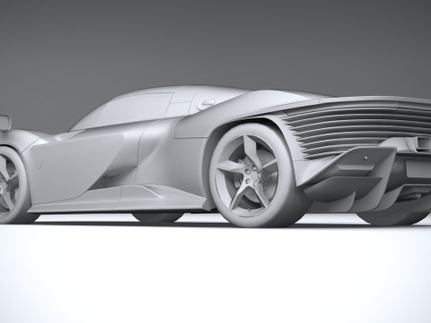 Ferrari Daytona SP3 2022 LowPoly 3D 模型