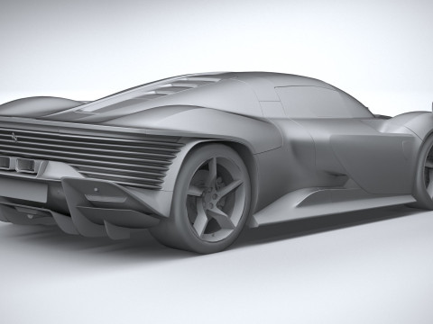 Ferrari Daytona SP3 2022 LowPoly 3D 模型