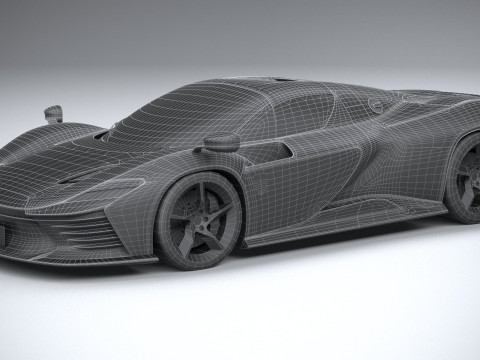 Ferrari Daytona SP3 2022 LowPoly 3D 模型