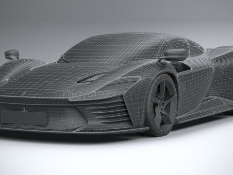 Ferrari Daytona SP3 2022 LowPoly 3D 模型