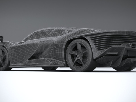 Ferrari Daytona SP3 2022 LowPoly 3D 模型