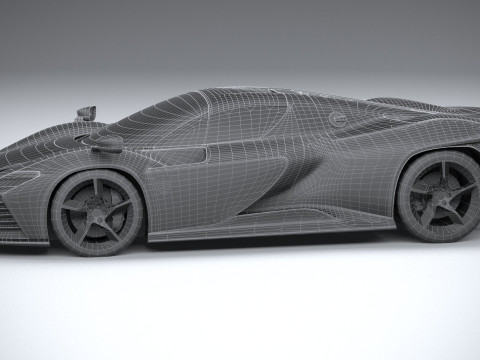 Ferrari Daytona SP3 2022 LowPoly 3D 模型