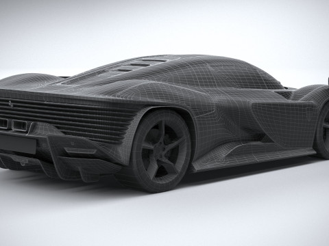 Ferrari Daytona SP3 2022 LowPoly 3D 模型