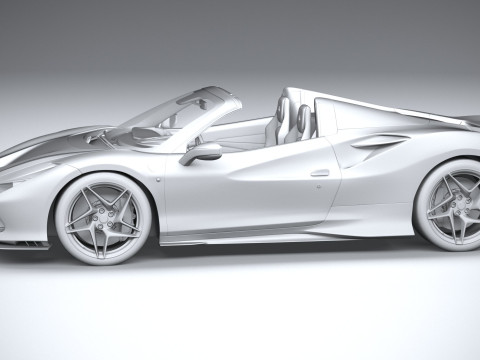 Ferrari F8 Spider 2020 3D Model