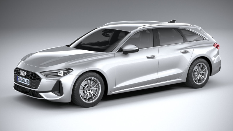 Audi A5 Avant Regular 2025 3D Model .c4d .max .obj .3ds .fbx .stl .blend