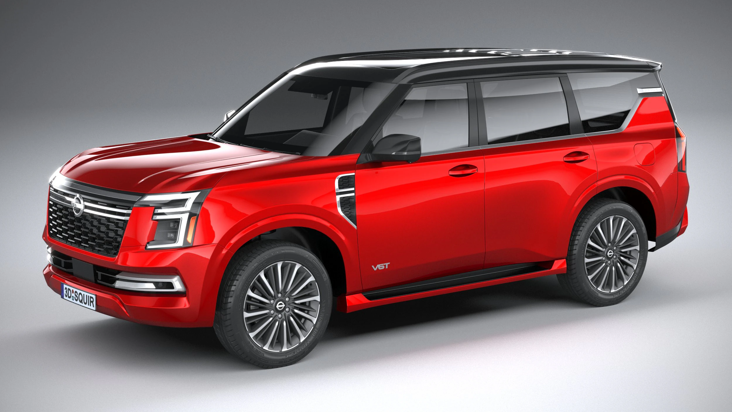 Nissan Armada 2025 3D Model .c4d .max .obj .3ds .fbx .stl .blend
