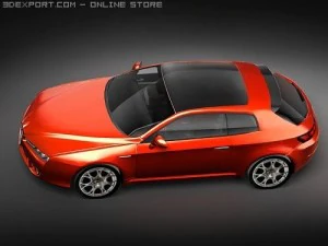 Alfa Romeo Brera LowPoly 3D Model