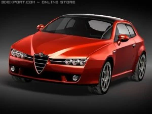 Alfa Romeo Brera LowPoly 3D Model