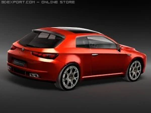 Alfa Romeo Brera LowPoly 3D Model