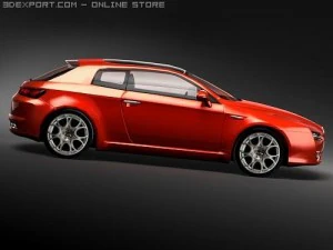 Alfa Romeo Brera LowPoly 3D Model