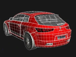 Alfa Romeo Brera LowPoly 3D Model