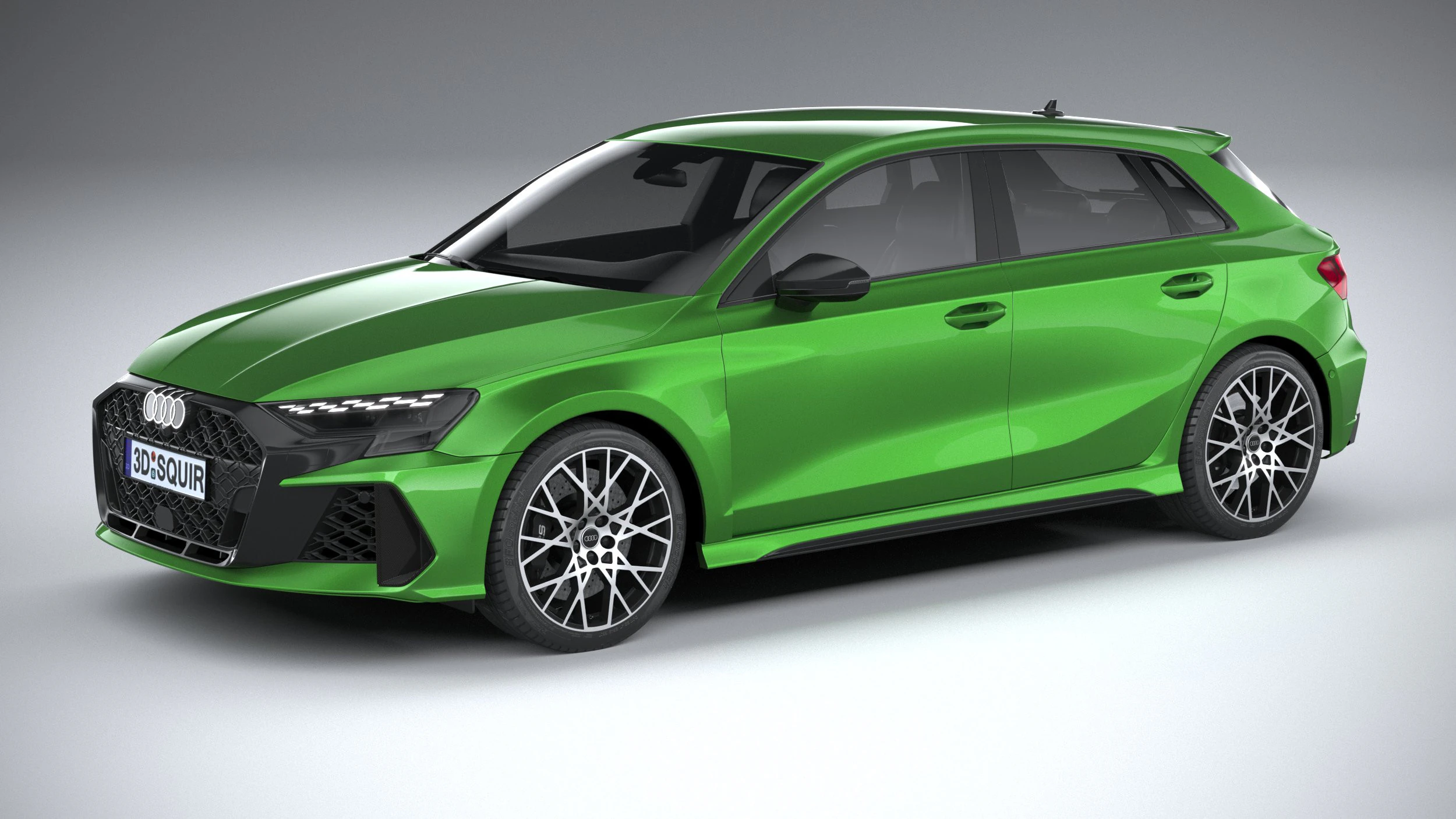 Audi RS3 2025 3D Model .c4d .max .obj .3ds .fbx .stl .blend 