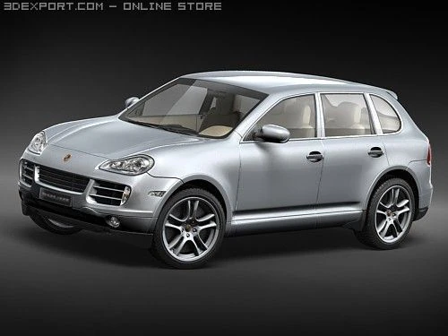 Porsche Cayenne S 2008 3D Model .c4d .max .obj .3ds .fbx .stl .blend 