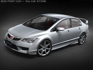 Honda Civic Type R Sedan 2008 3D Model