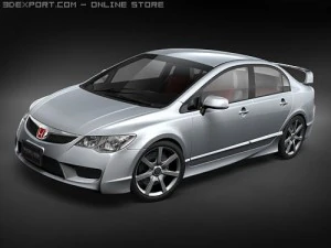 Honda Civic Tipo R Sedã 2008 Modelo 3D