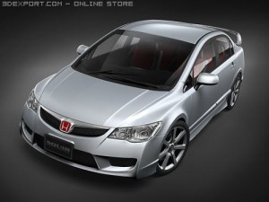 Honda Civic Type R Sedan 2008 3D Model