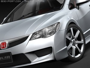 Honda Civic Type R Sedan 2008 3D Model