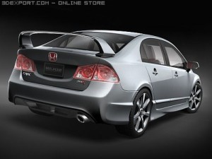 Honda Civic Type R Sedan 2008 3D Model