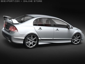 Honda Civic Type R Sedan 2008 3D Model