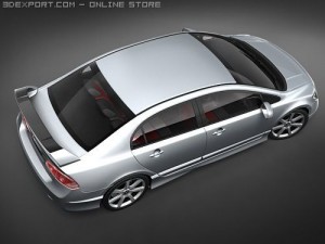 Honda Civic Type R Sedan 2008 3D Model