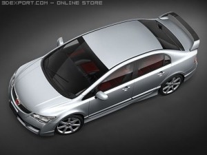 Honda Civic Type R Sedan 2008 3D Model