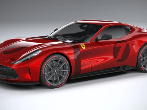 Ferrari Omologata 2020 LowPoly 3D Модель