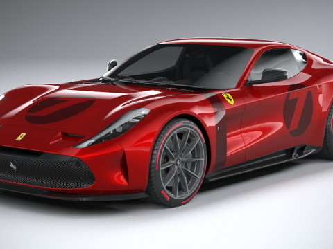Ferrari Omologata 2020 LowPoly Modelo 3D