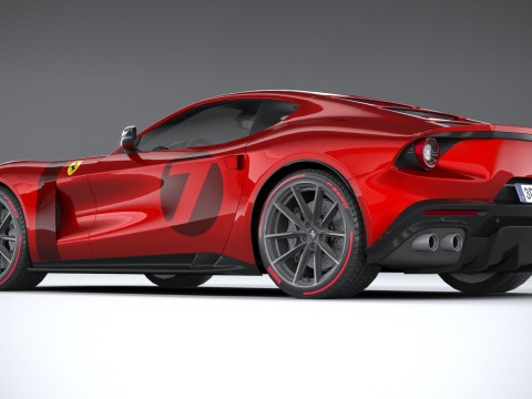 Ferrari Omologata 2020 LowPoly Modelo 3D