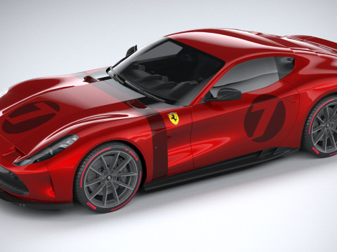 Ferrari Omologata 2020 LowPoly Modelo 3D