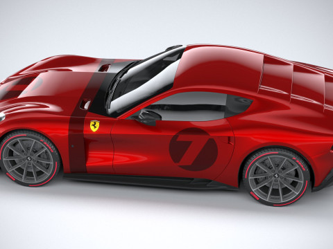 Ferrari Omologata 2020 LowPoly Modelo 3D