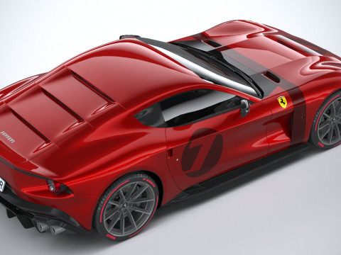 Ferrari Omologata 2020 LowPoly Modelo 3D