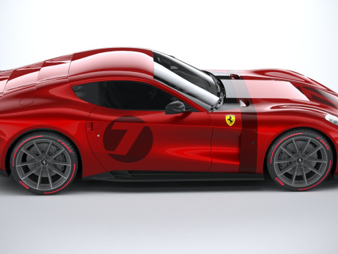 Ferrari Omologata 2020 LowPoly Modelo 3D