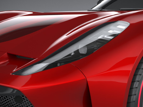 Ferrari Omologata 2020 LowPoly Modelo 3D