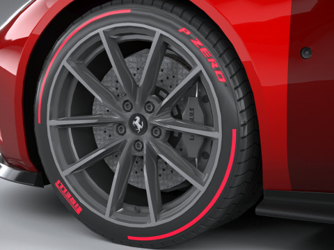 Ferrari Omologata 2020 LowPoly Modelo 3D