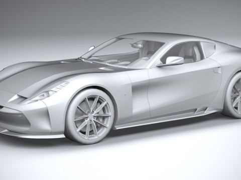 Ferrari Omologata 2020 LowPoly Modelo 3D