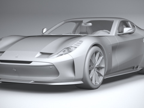 Ferrari Omologata 2020 LowPoly Modelo 3D