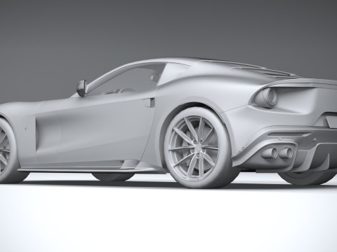 Ferrari Omologata 2020 LowPoly Modelo 3D