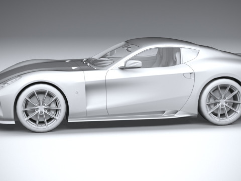 Ferrari Omologata 2020 LowPoly Modelo 3D