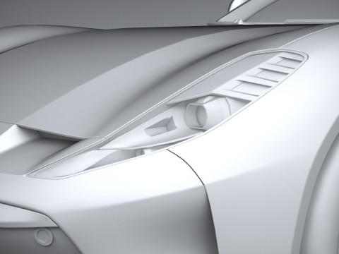 Ferrari Omologata 2020 LowPoly Modelo 3D