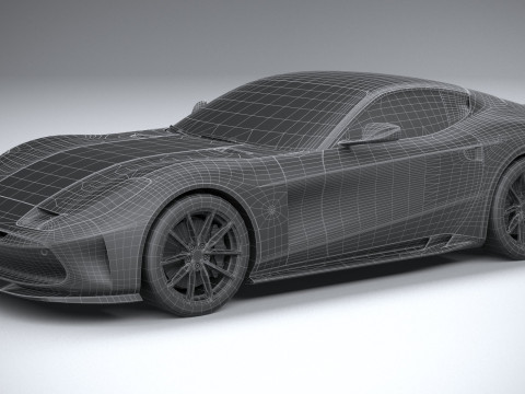 Ferrari Omologata 2020 LowPoly Modelo 3D