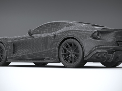Ferrari Omologata 2020 LowPoly Modelo 3D