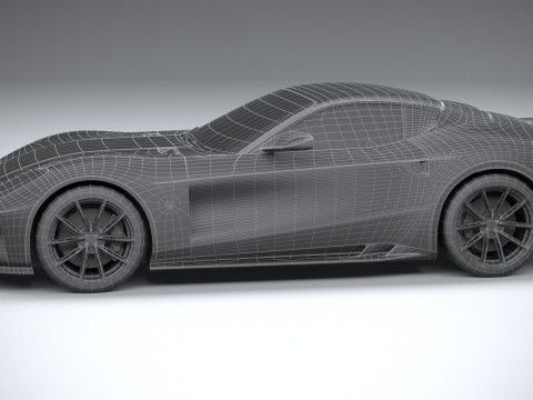 Ferrari Omologata 2020 LowPoly Modelo 3D